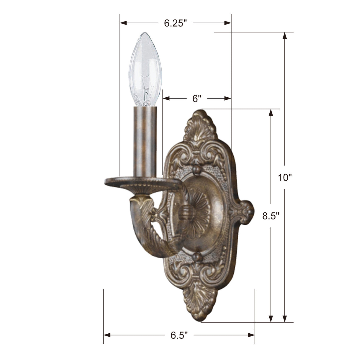 Paris Market One Light Wall Sconce in Venetian Bronze