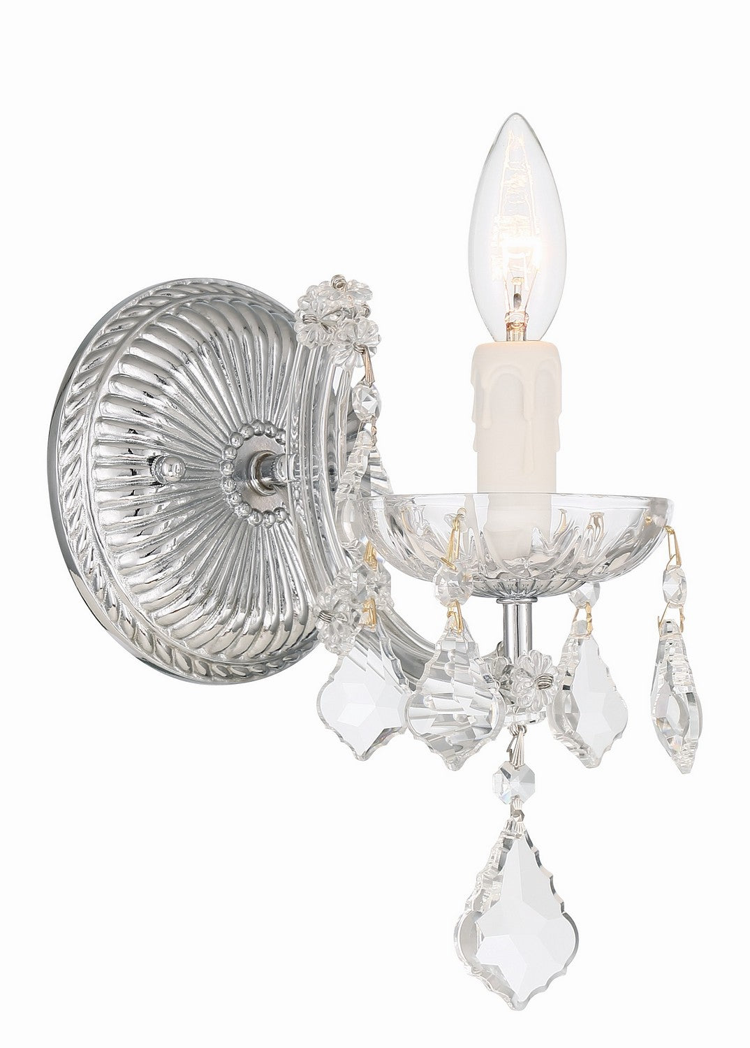 Maria Theresa One Light Wall Sconce in Polished Chrome