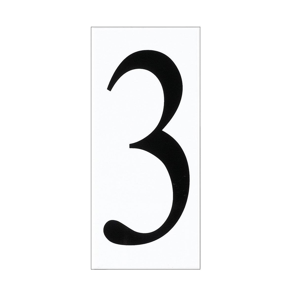 Address Light Address Number Tile in White Plastic