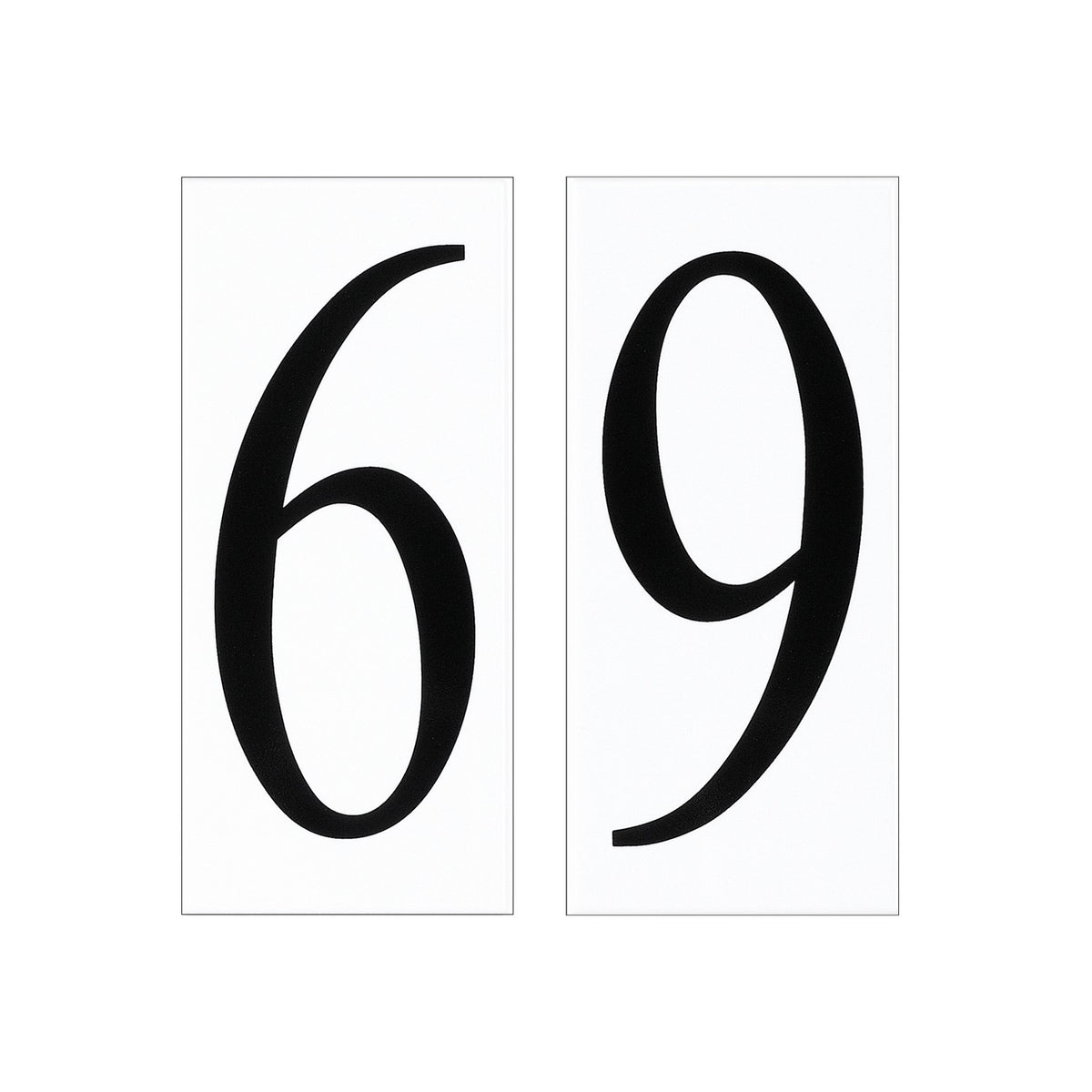 Address Light Address Number Tile in White Plastic