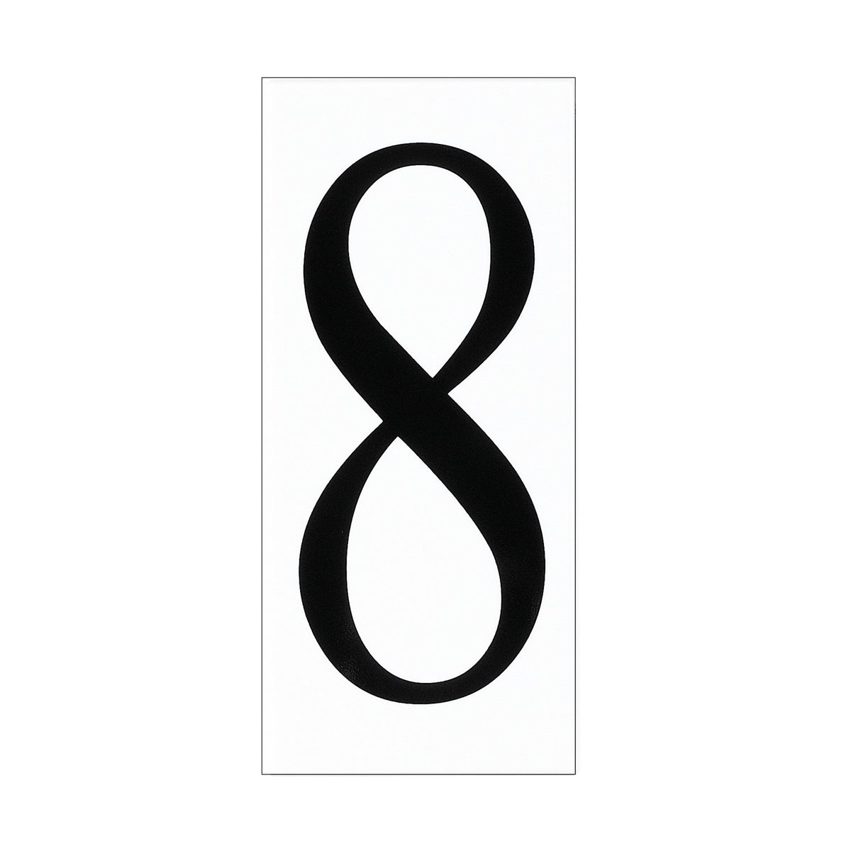 Address Light Address Number Tile in White Plastic