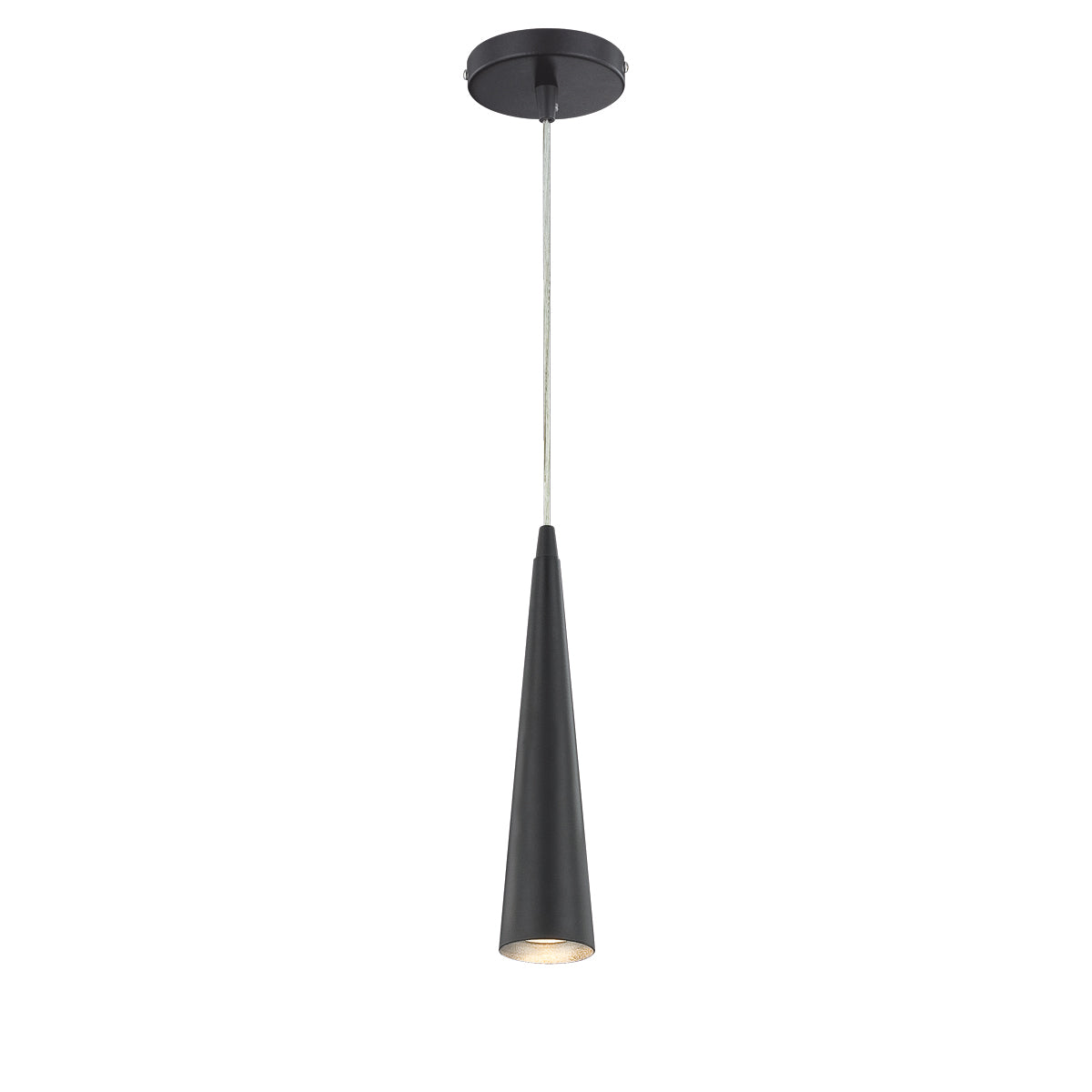 Sliver One Light Pendant in Matte Black