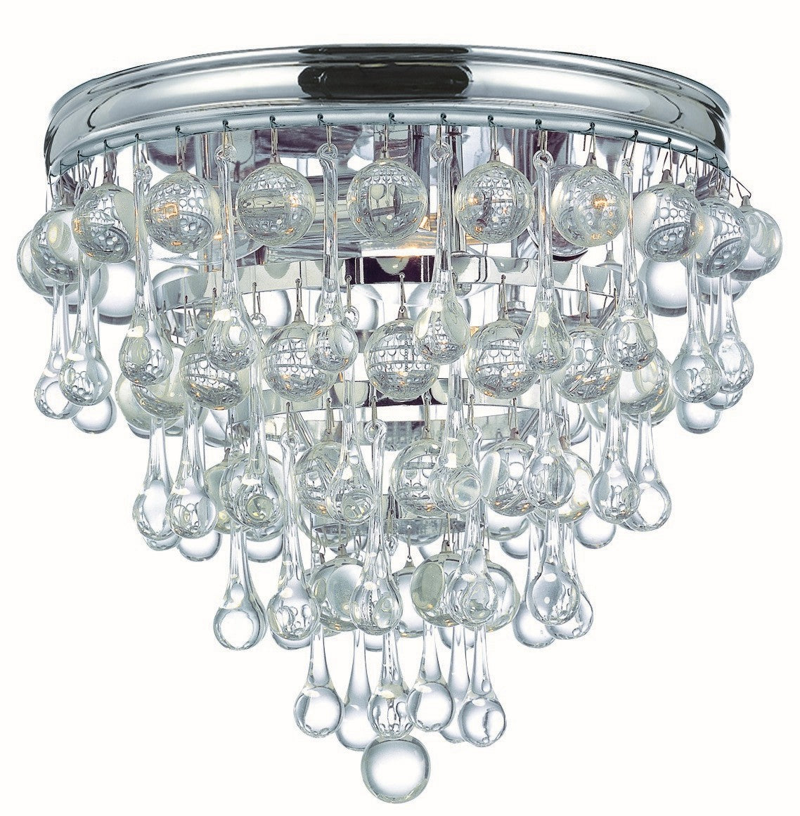Calypso Three Light Flush Mount in Polished Chrome