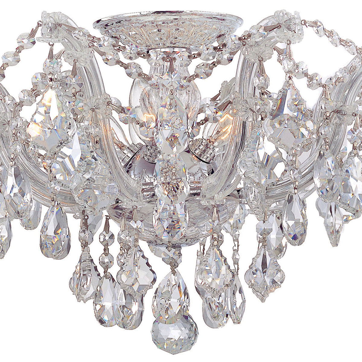 Maria Theresa Five Light Semi Flush Mount in Polished Chrome
