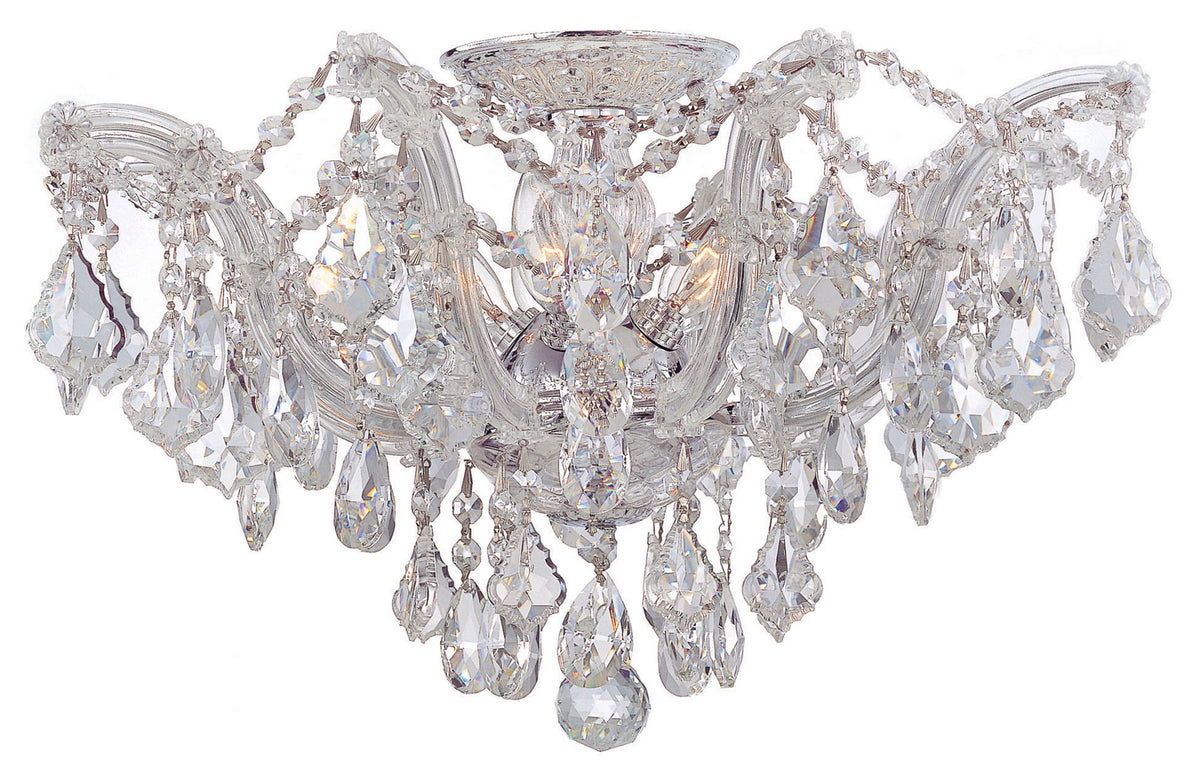 Maria Theresa Five Light Semi Flush Mount in Polished Chrome