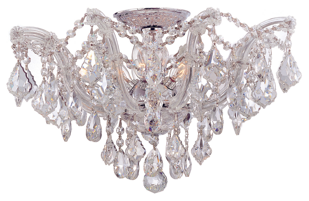 Maria Theresa Five Light Semi Flush Mount in Polished Chrome