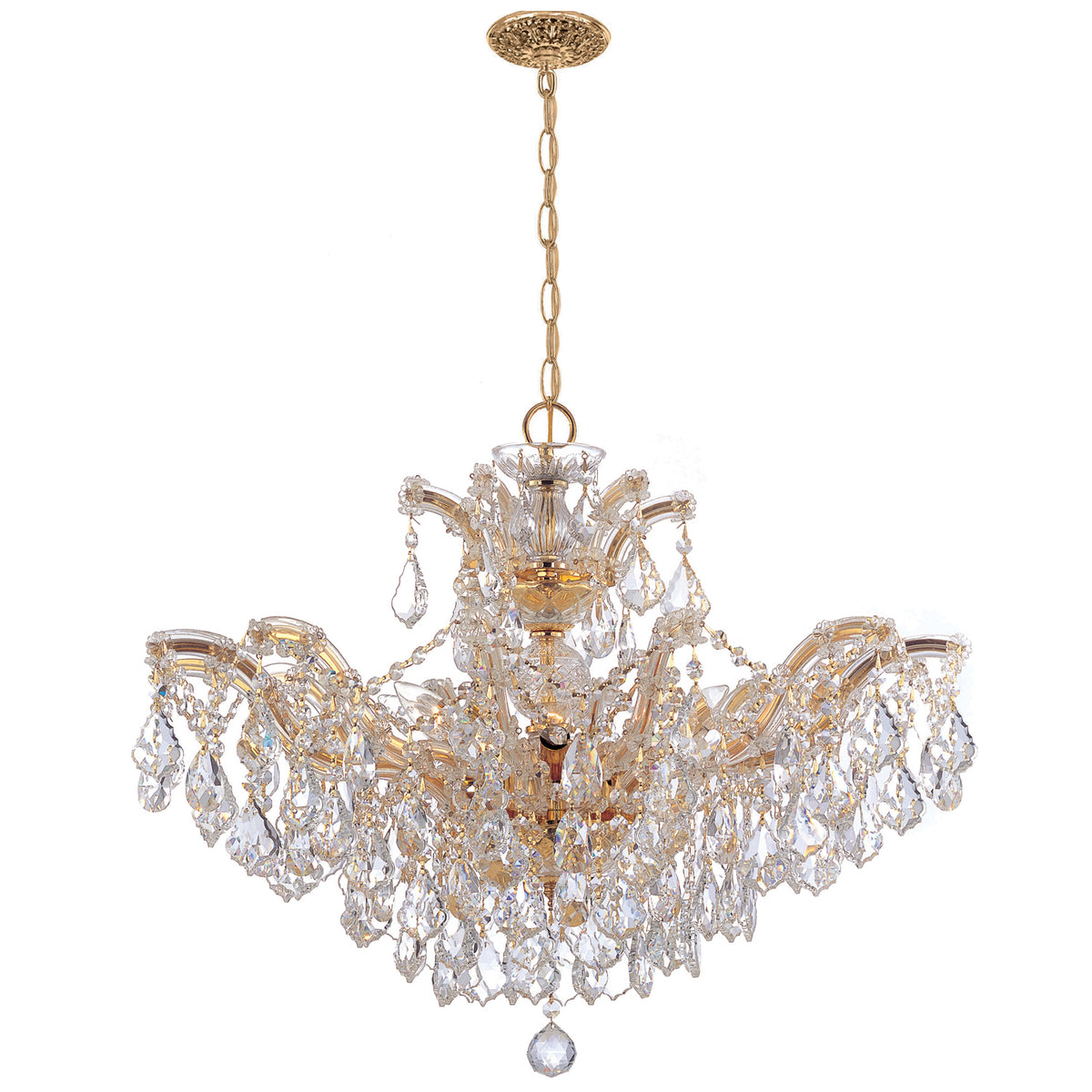 Maria Theresa Six Light Chandelier in Gold