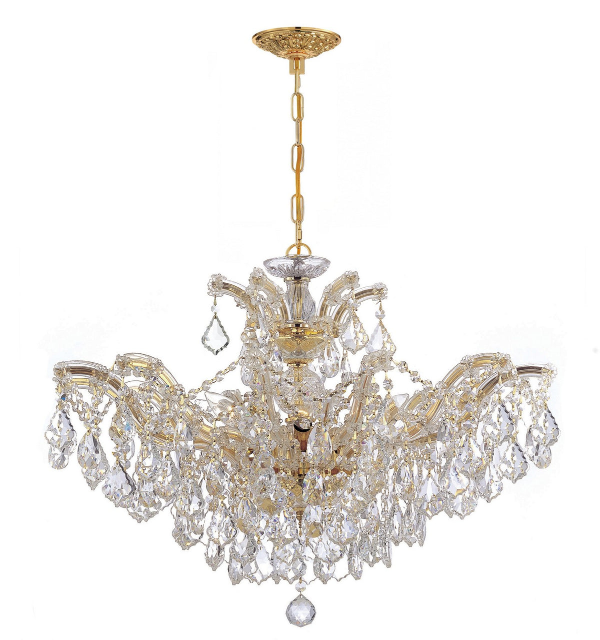 Maria Theresa Six Light Chandelier in Gold