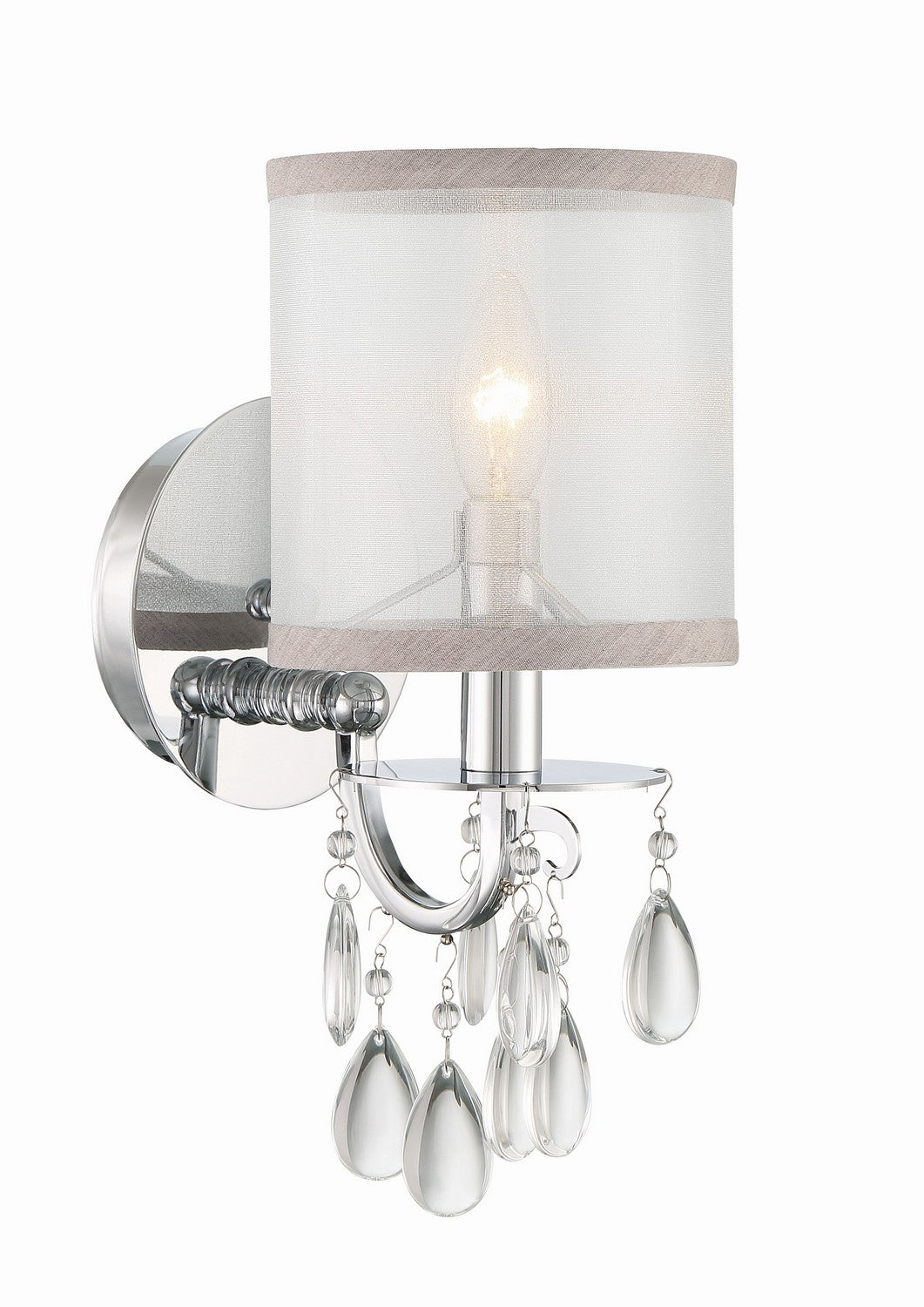 Hampton One Light Wall Sconce in Polished Chrome