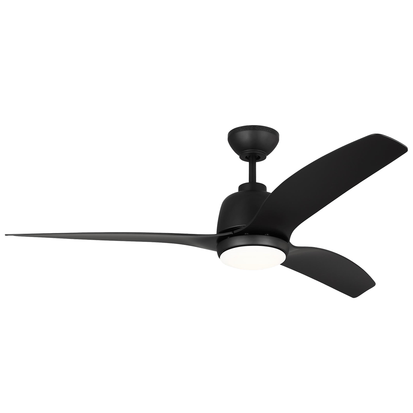 Avila 54" Dimmable Integrated LED Indoor/Outdoor Coastal Black Ceiling Fan with Light Kit, Remote Control and Reversible Motor