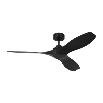 Collins coastal 52-inch indoor/outdoor Energy Star smart ceiling fan in midnight black finish with midnight black blades, handheld remote control included, and compatible with Alexa, Google Home, and Bond Home Action