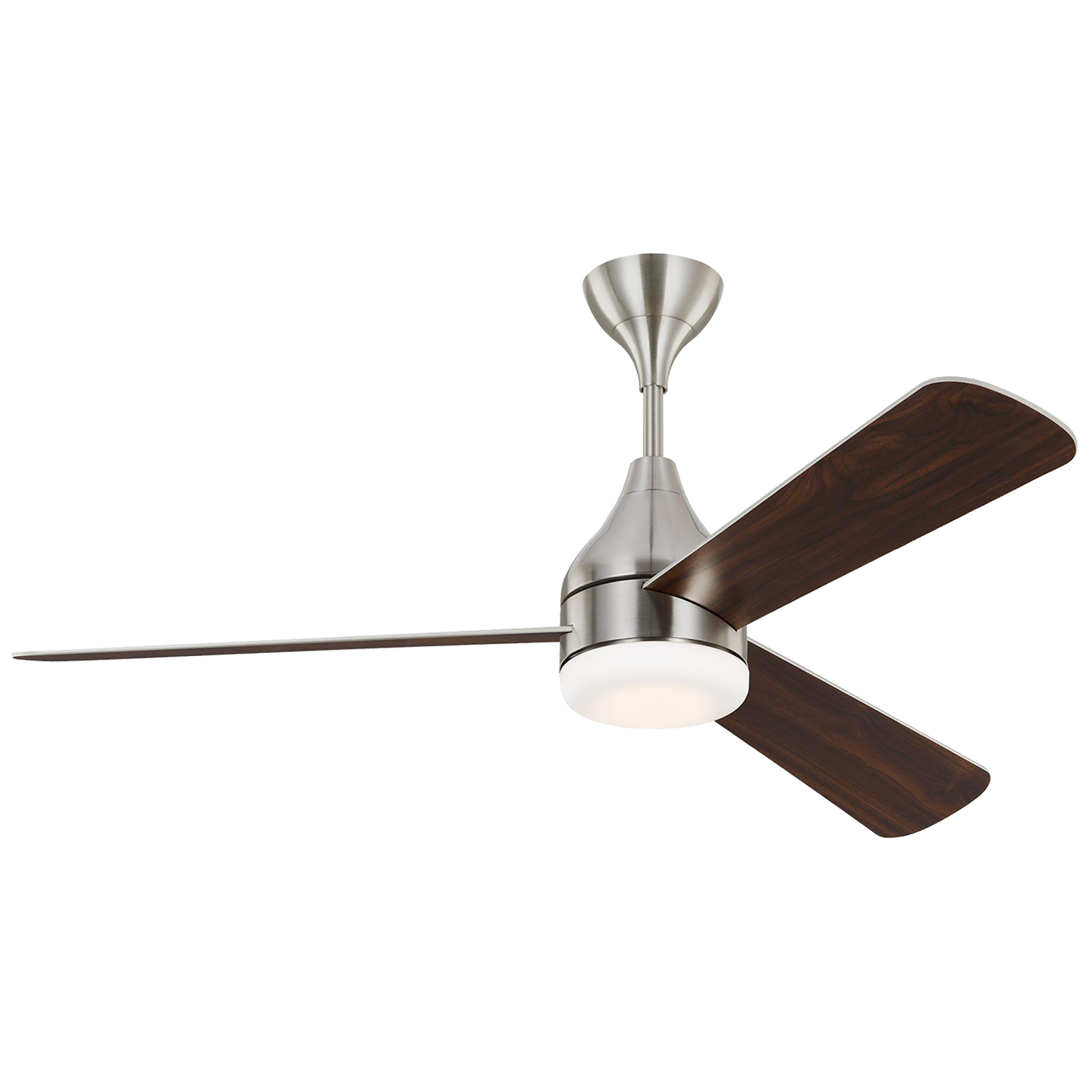 Streaming Smart 52" Dimmable Indoor/Outdoor Integrated LED Brushed Steel Ceiling Fan with Remote Control and Reversible Motor works with Alexa, Google Home and Bond Home Action