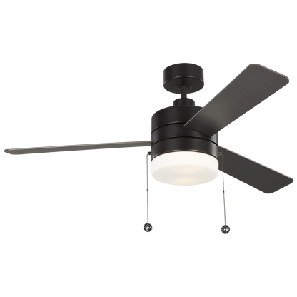 Syrus 52-inch indoor 3-blade ceiling fan in oil rubbed bronze finish with reversible motor and LED light kit included
