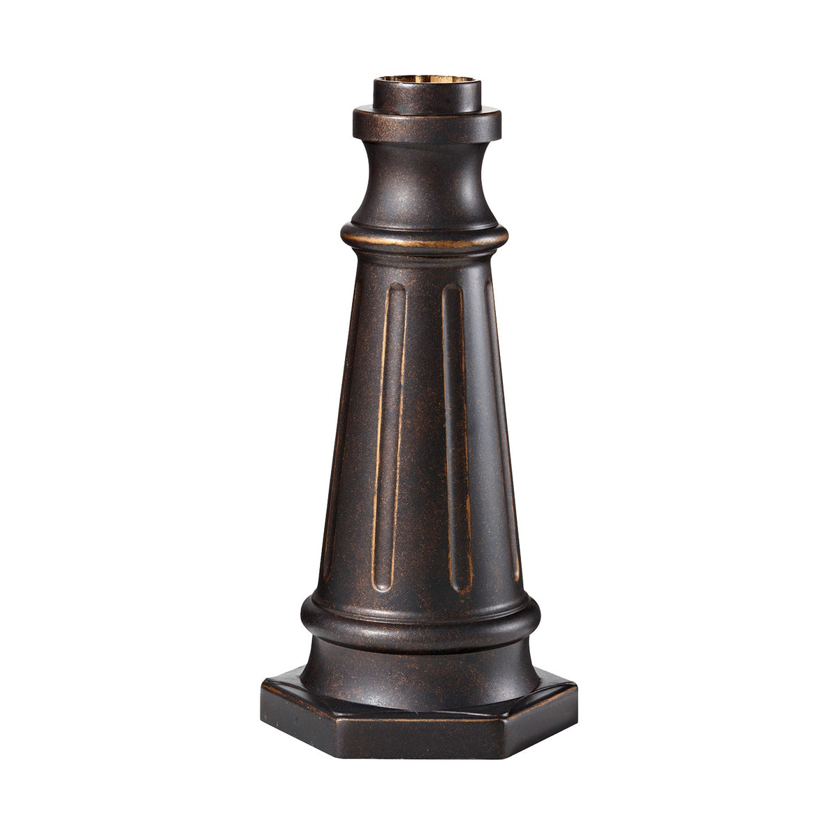 Outdoor Post Base Postbase in Grecian Bronze