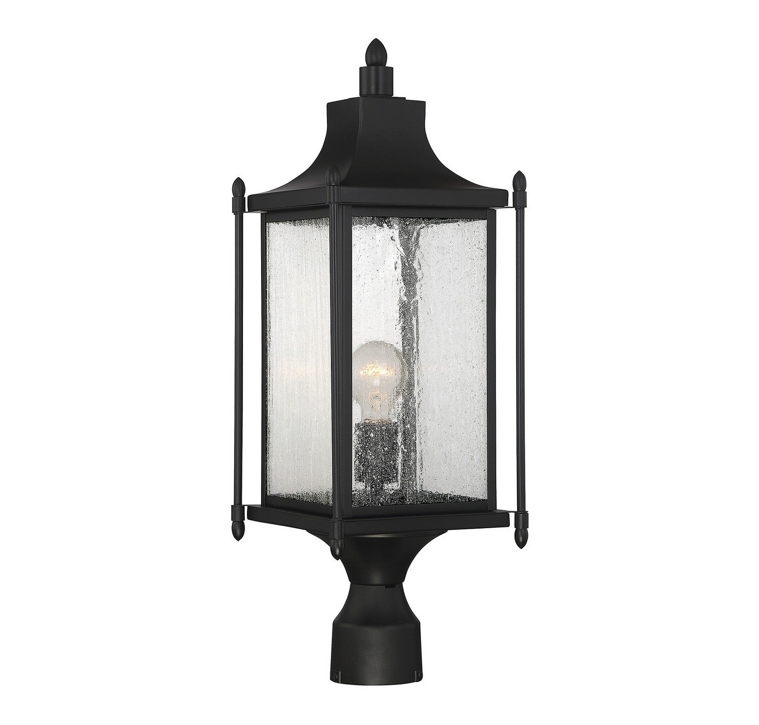 Lanterne sur poteau Dunnmore noire, 1 lumière
