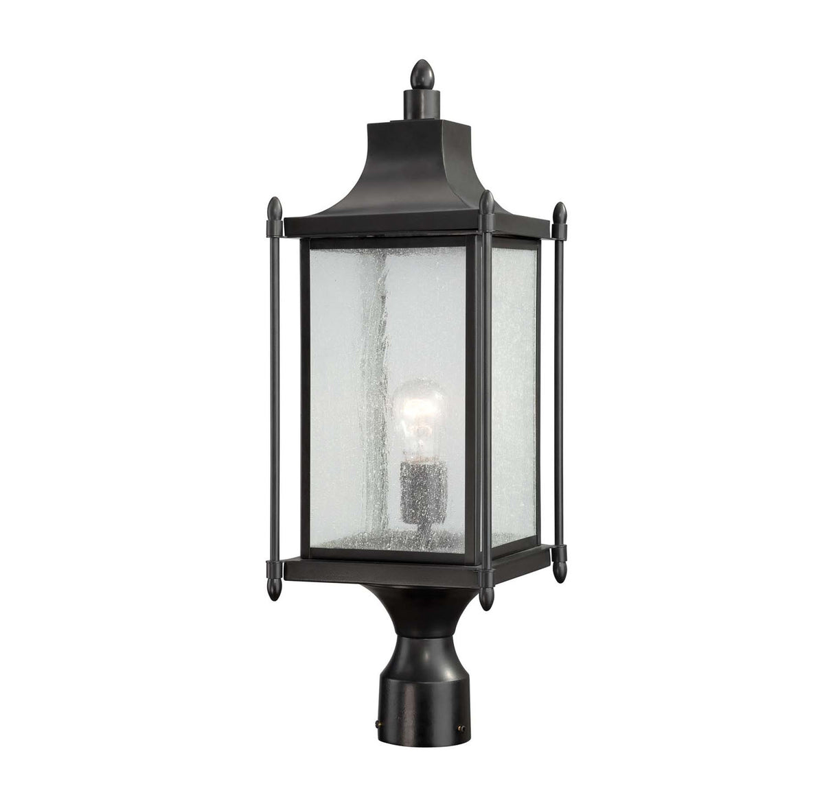 Dunnmore One Light Post Lantern in Black