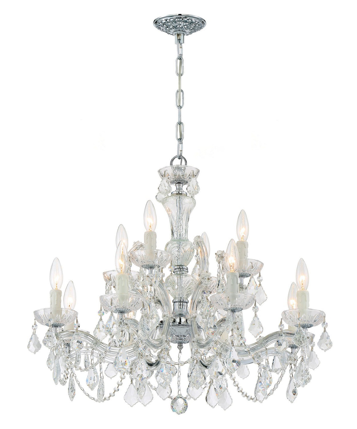 Maria Theresa 12 Light Chandelier in Polished Chrome