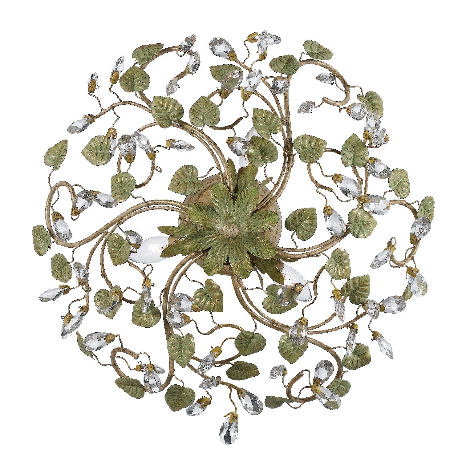 Josie Five Light Semi Flush Mount in Champagne Green Tea