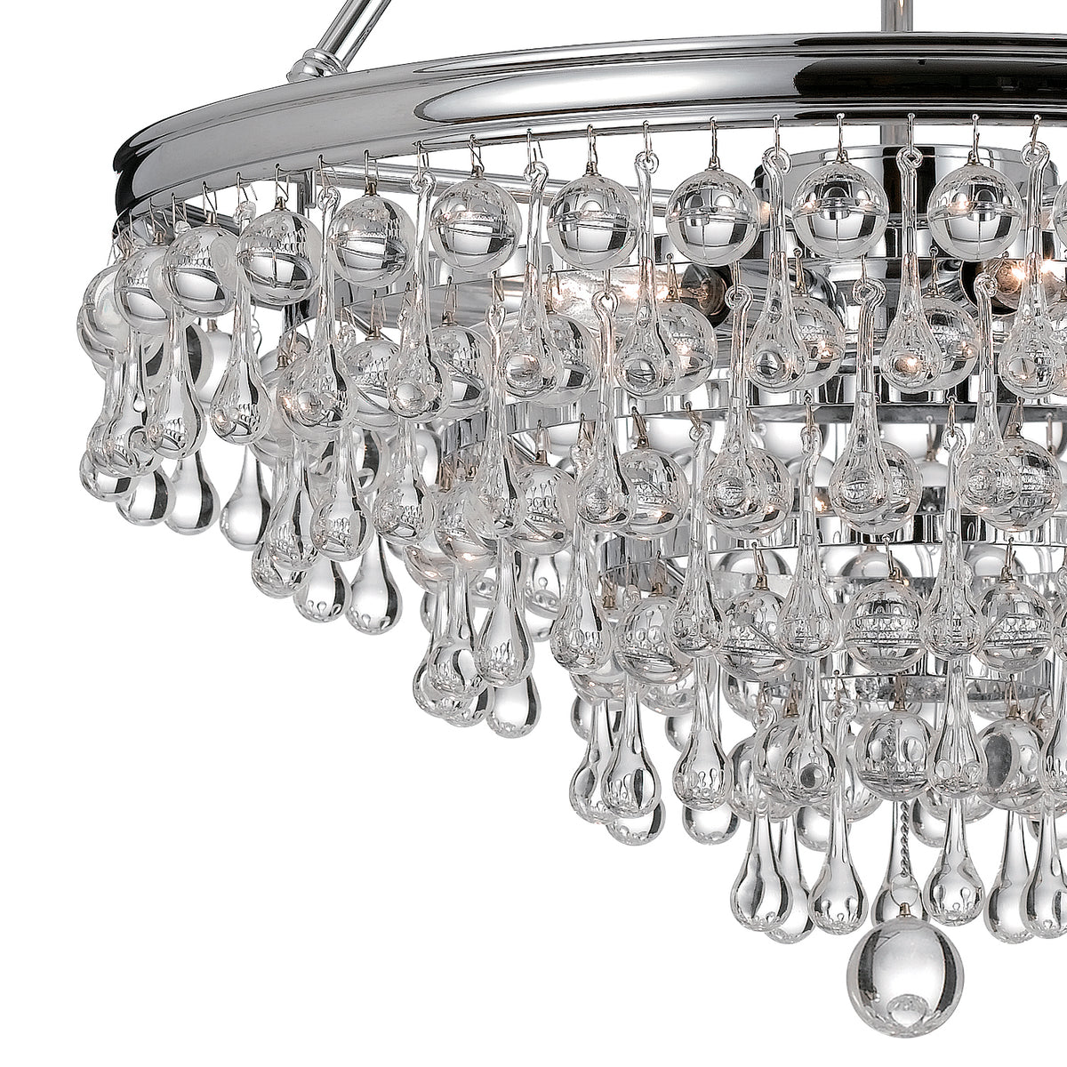 Calypso Six Light Chandelier in Polished Chrome