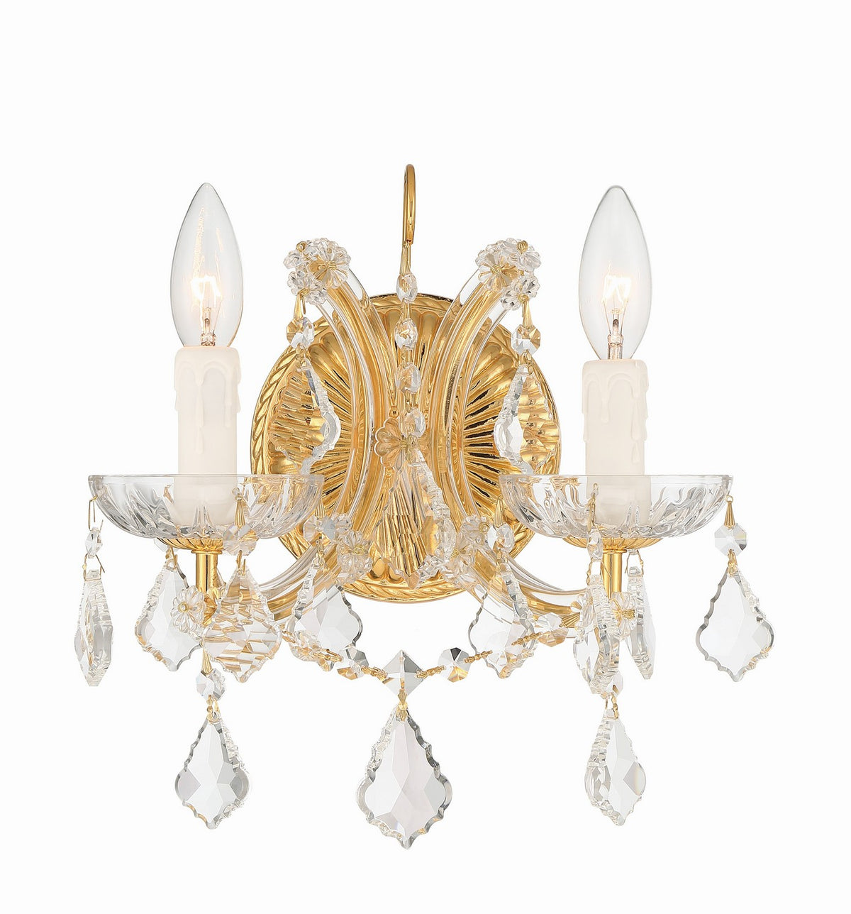 Maria Theresa Two Light Wall Sconce in Gold