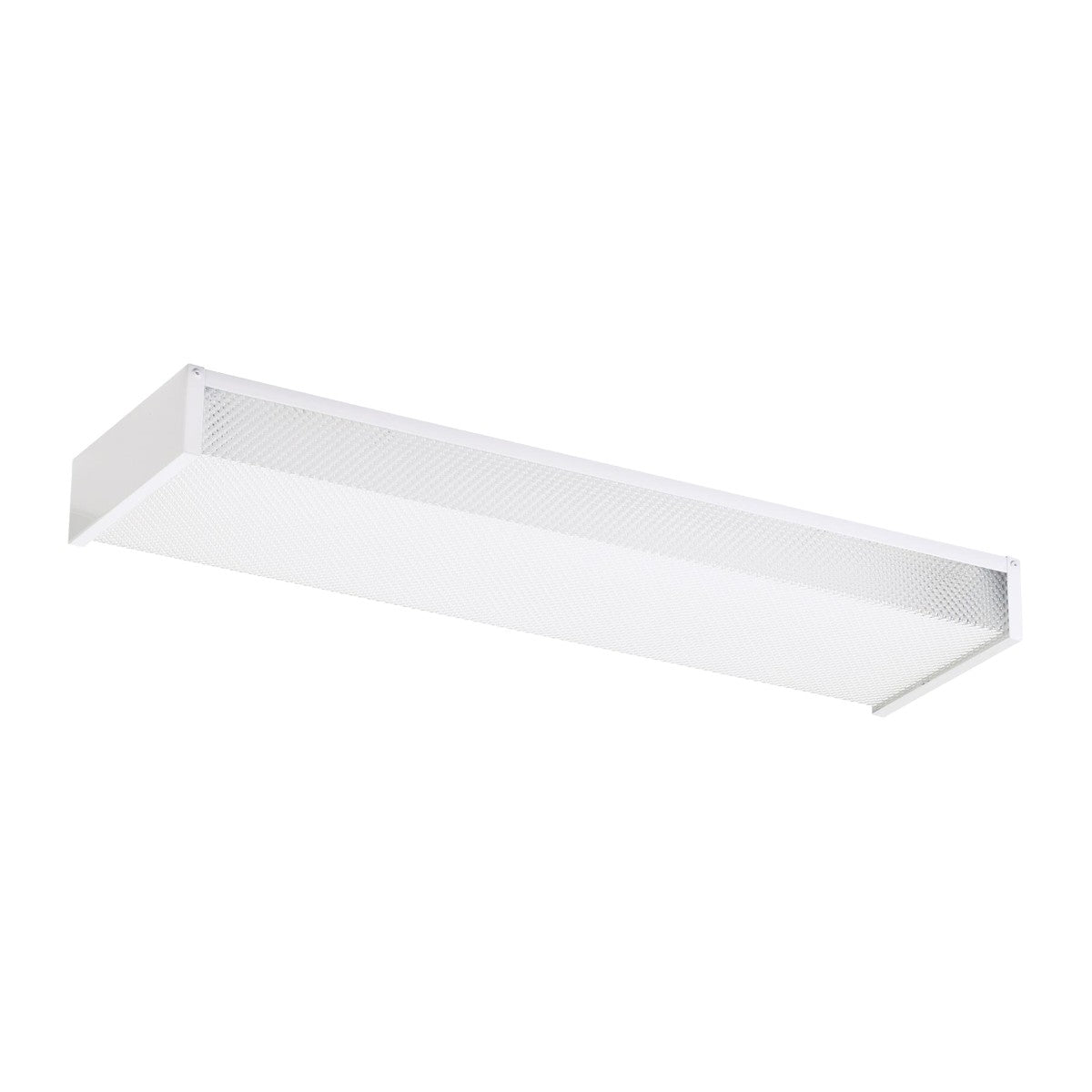 Drop Lens Fluorescent Two Light Flush Mount