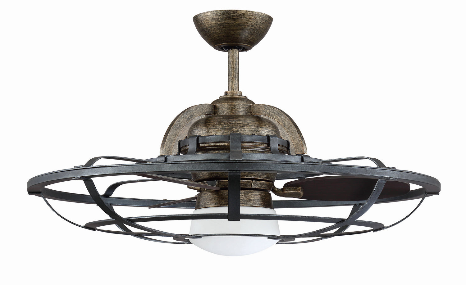 Alsace LED Ventilateur Lustre en Bois Récupéré