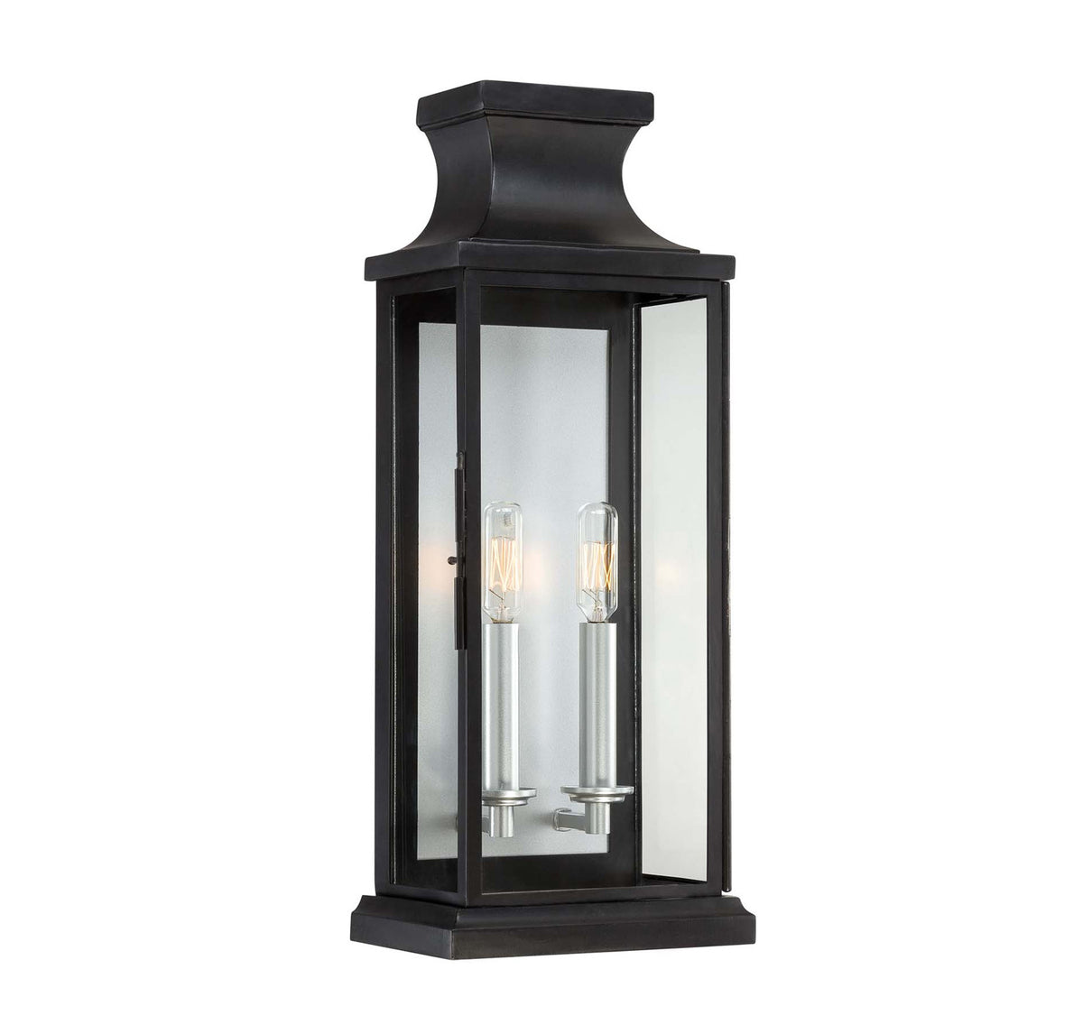 Brooke Two Light Wall Lantern in Black