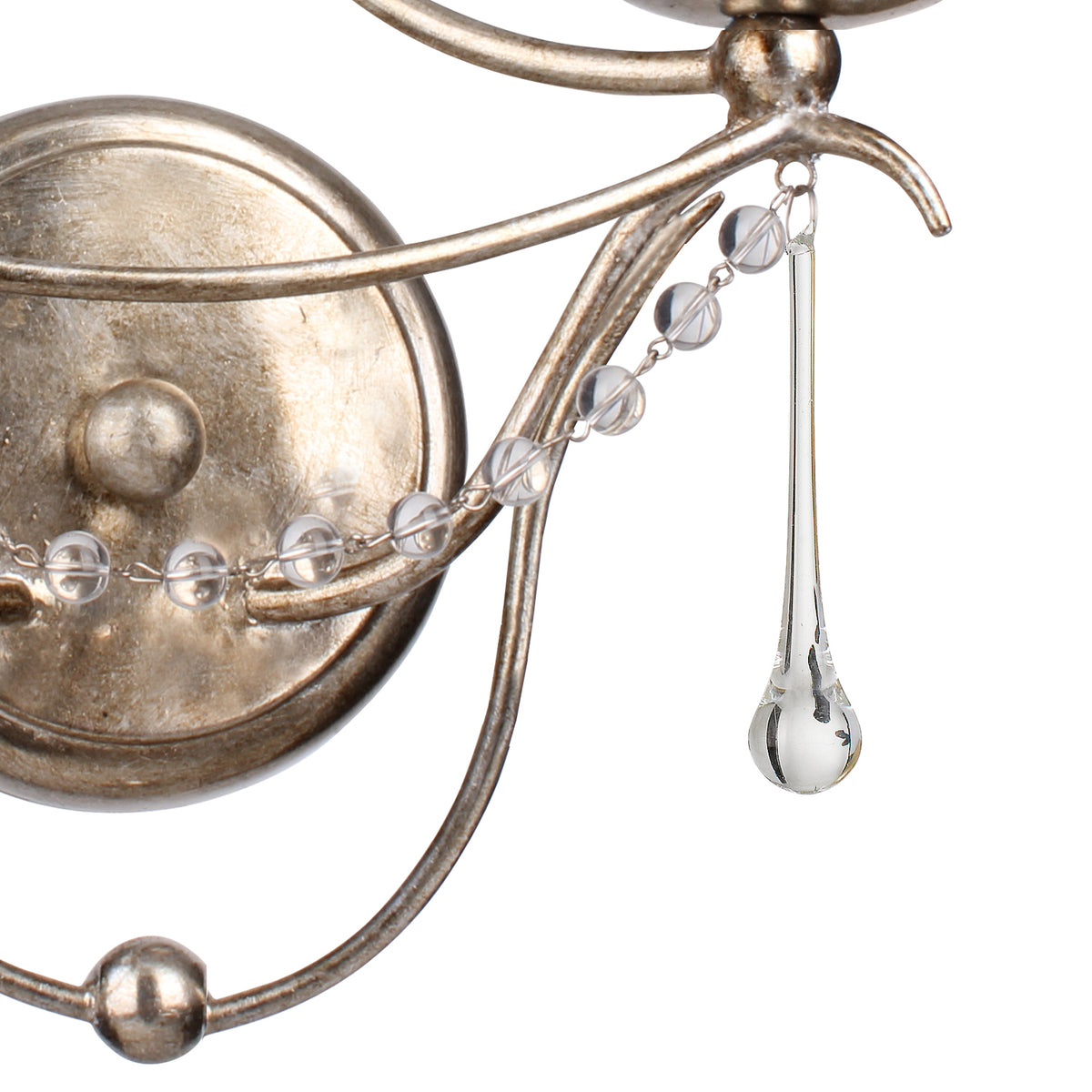 Metro Two Light Wall Sconce in Antique Silver