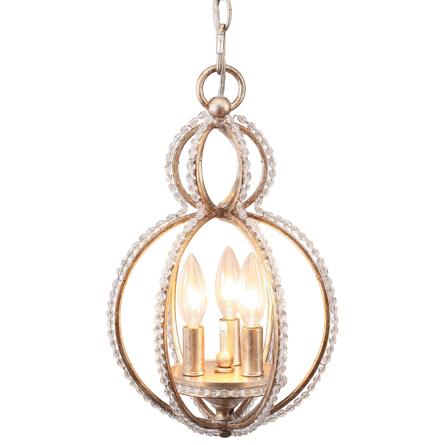 Garland Three Light Mini Chandelier in Distressed Twilight