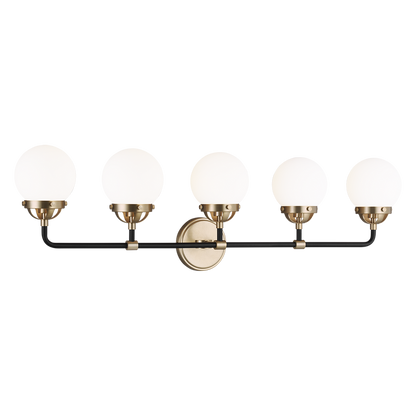 Applique murale/salle de bain à cinq lumières Café