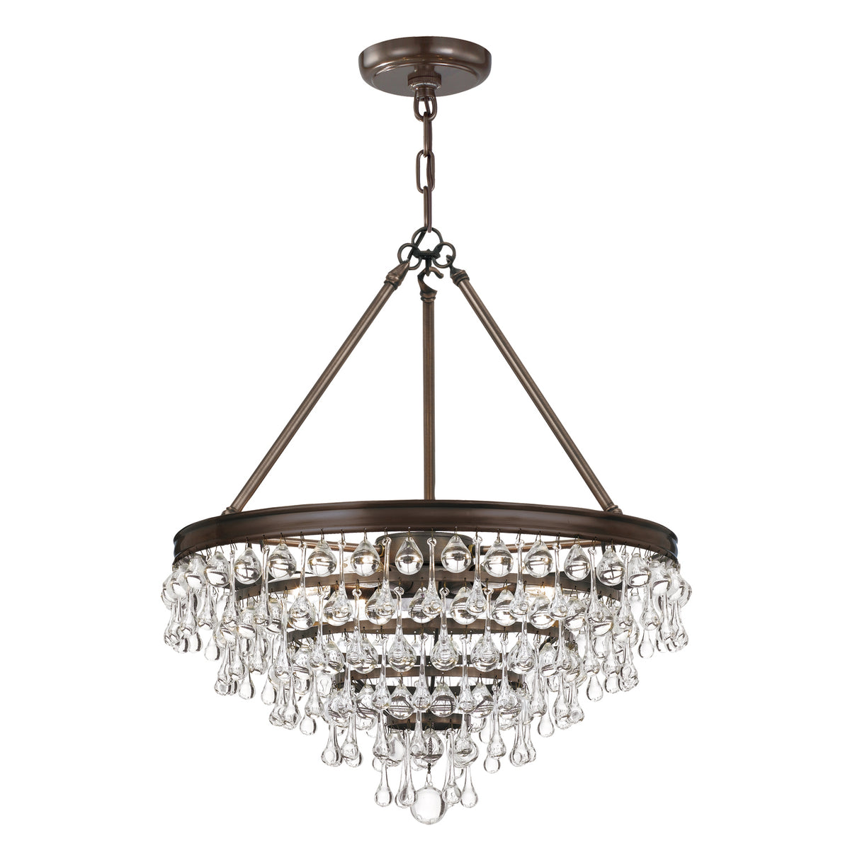 Calypso Six Light Chandelier in Vibrant Bronze