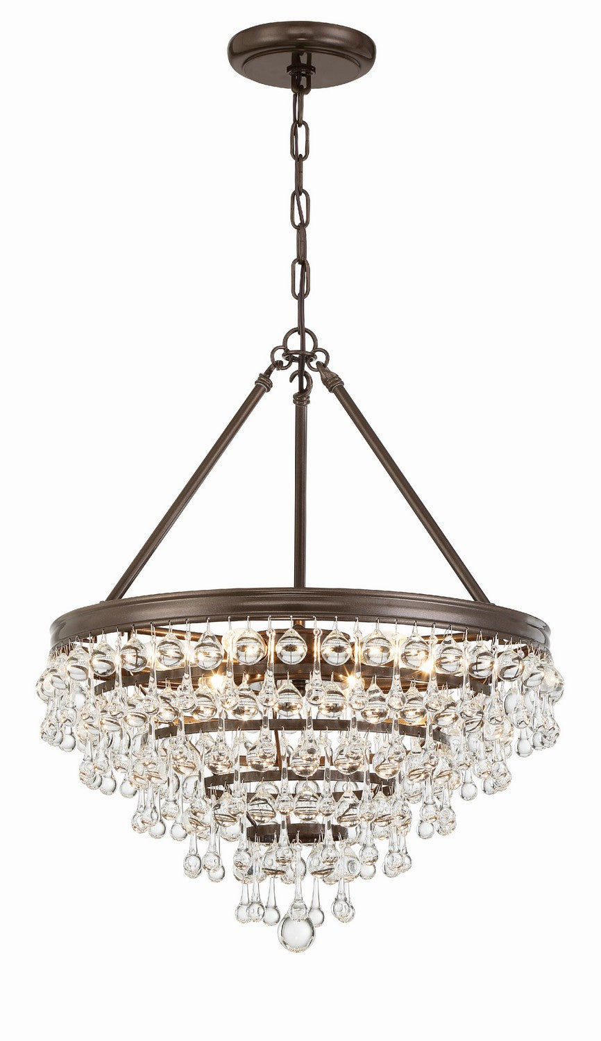 Calypso Six Light Chandelier in Vibrant Bronze