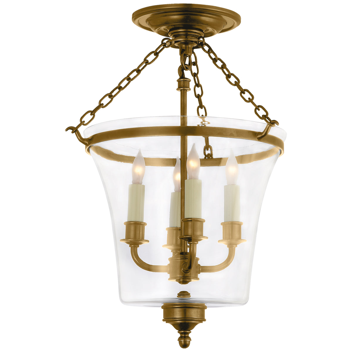 Sussex Bell Jar Four Light Semi-Flush Mount
