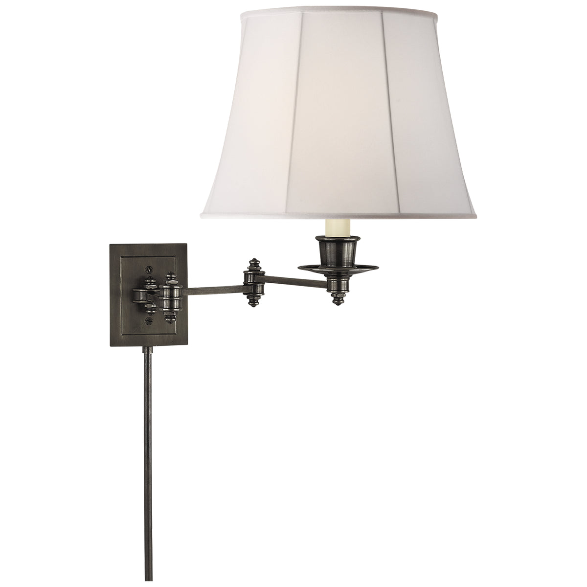 Swing Arm Sconce One Light Swing Arm Wall Lamp in Bronze