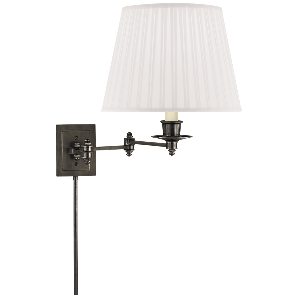 Swing Arm Sconce One Light Swing Arm Wall Lamp in Bronze