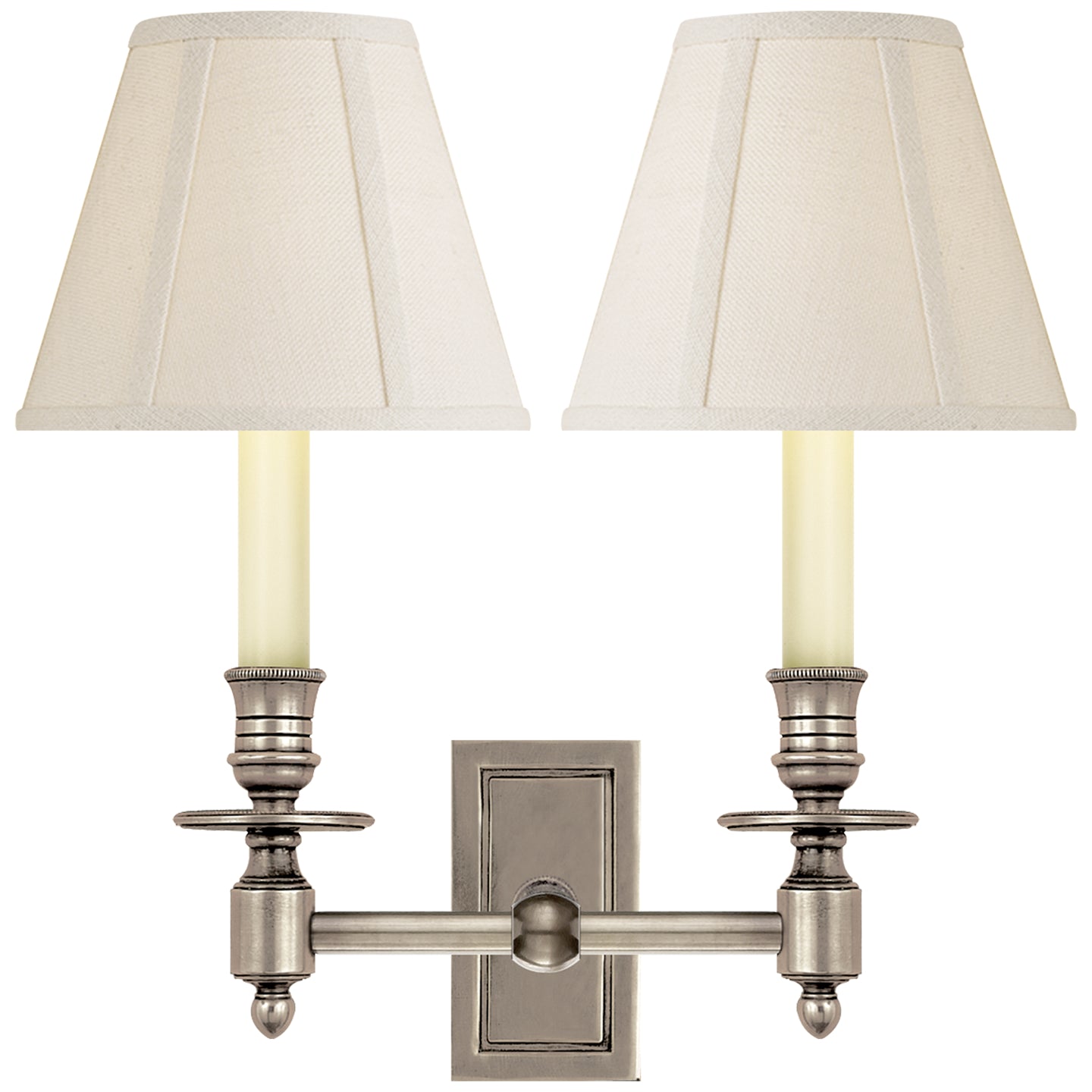 French Library Two Light Wall Sconce