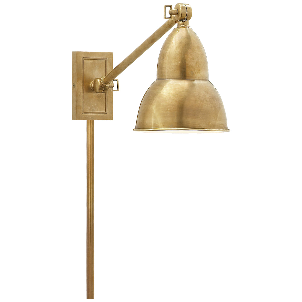 French Library2 LED Wall Sconce in Hand-Rubbed Antique Brass