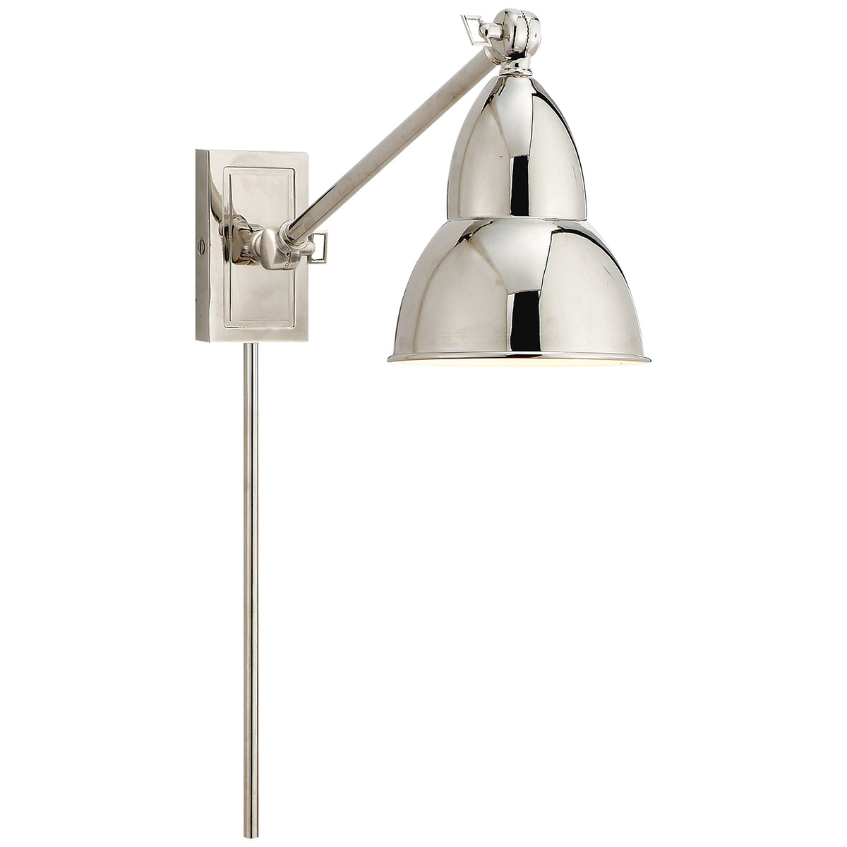 French Library2 LED Wall Sconce in Polished Nickel