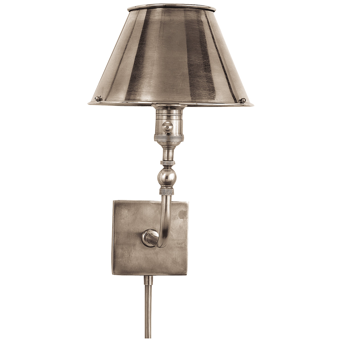 Swivel Head Wall One Light Wall Sconce in Antique Nickel