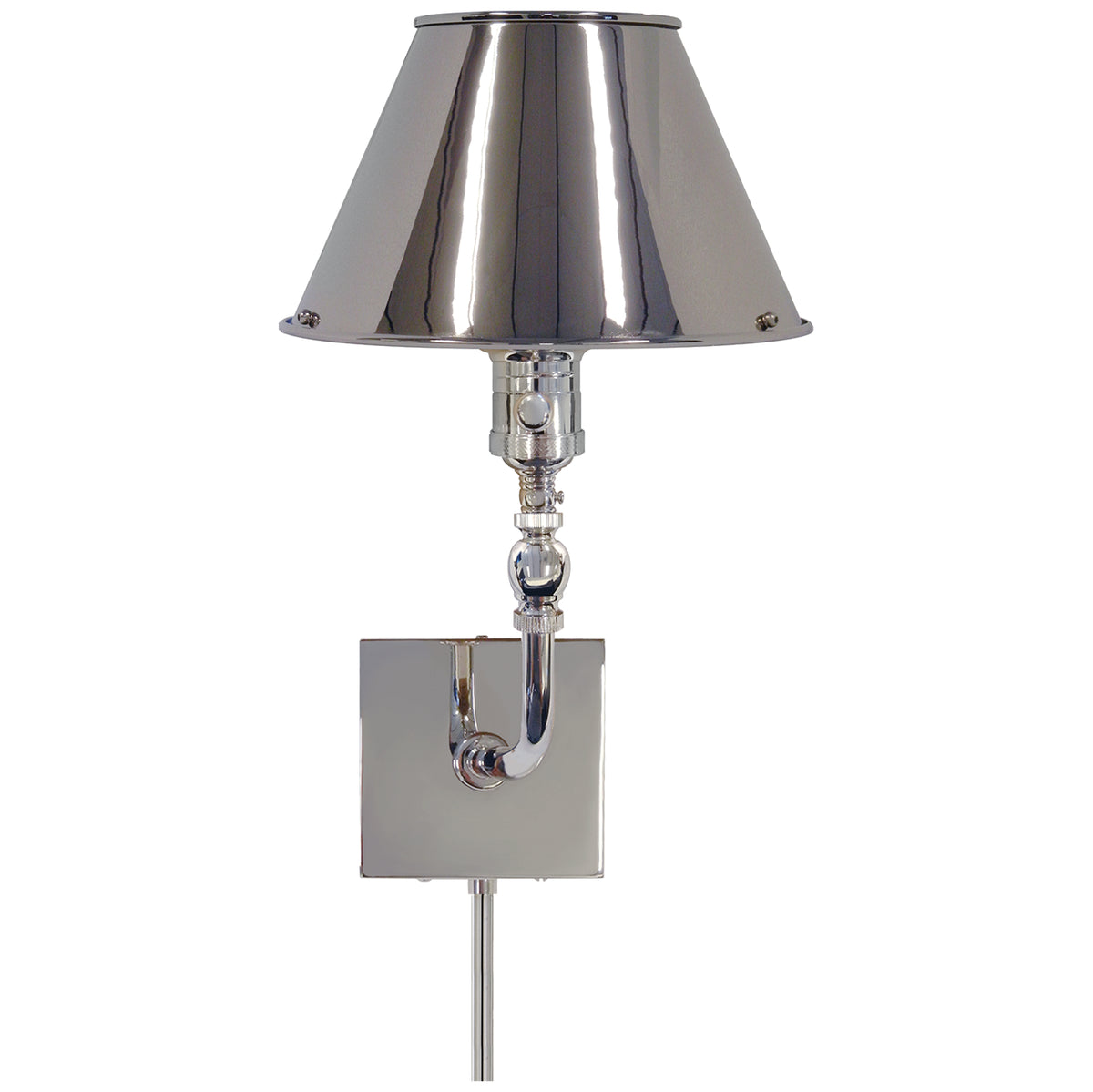 Swivel Head Wall One Light Wall Sconce in Polished Nickel