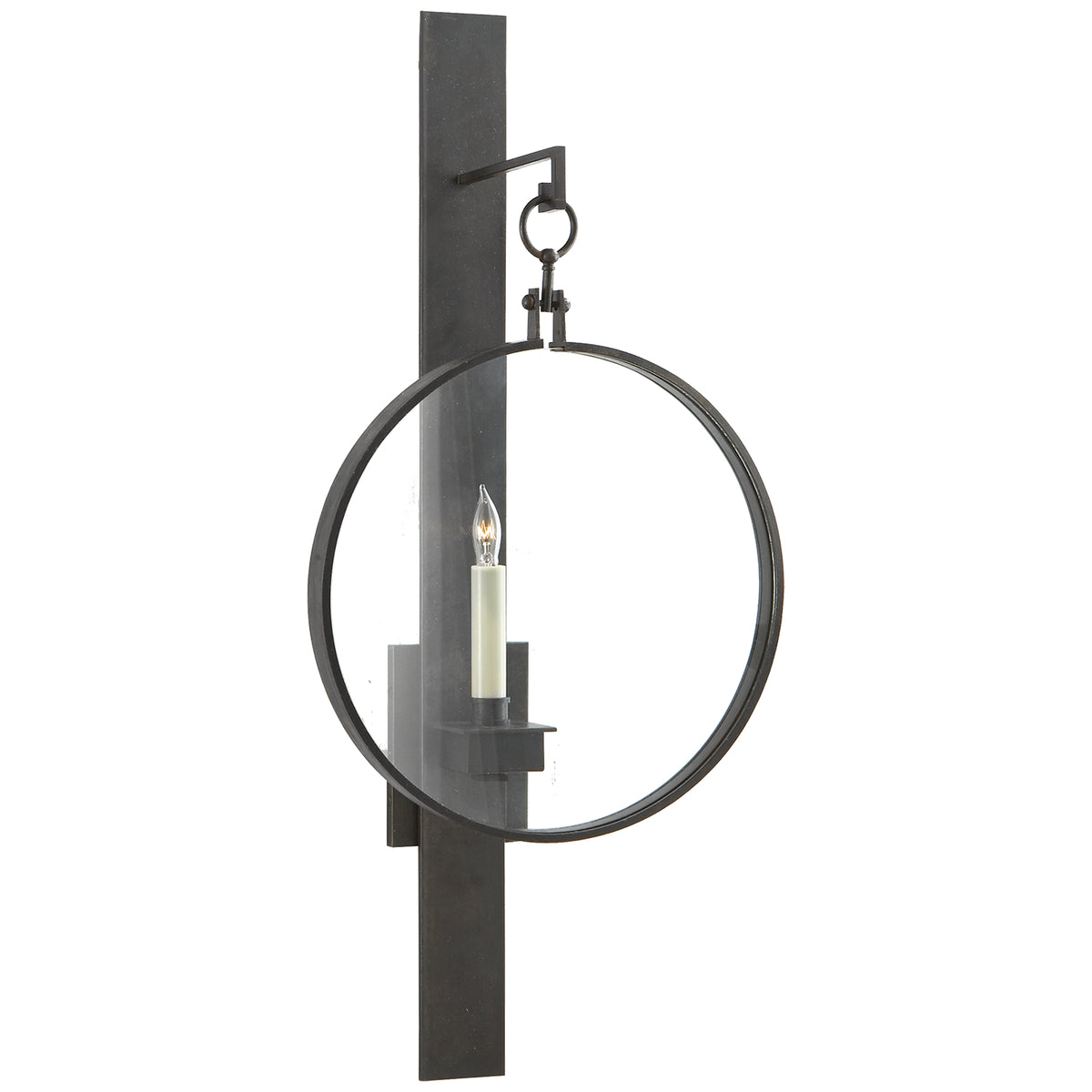 Alice One Light Wall Sconce in Aged Iron