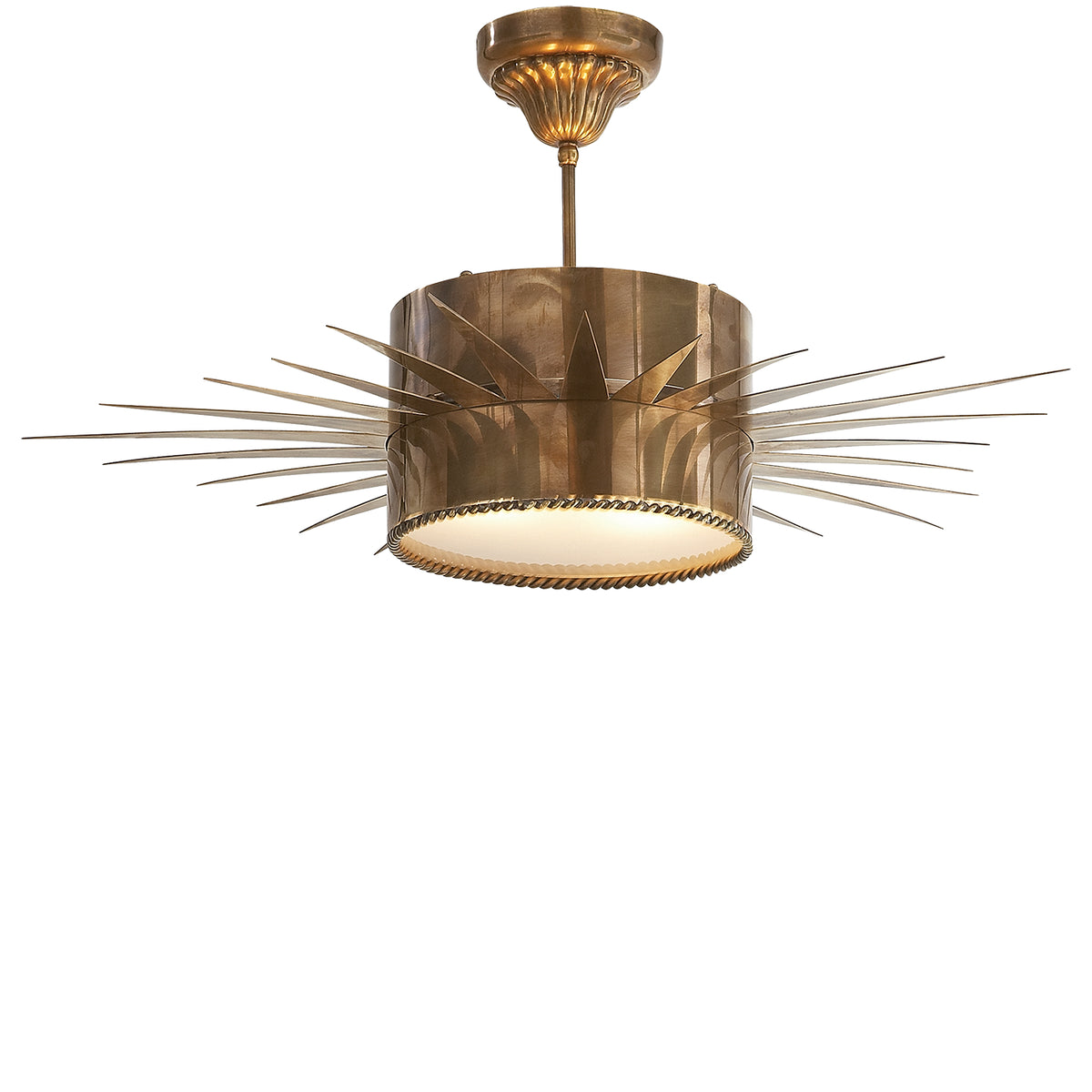 Plafonnier semi-encastré Soleil à deux lumières