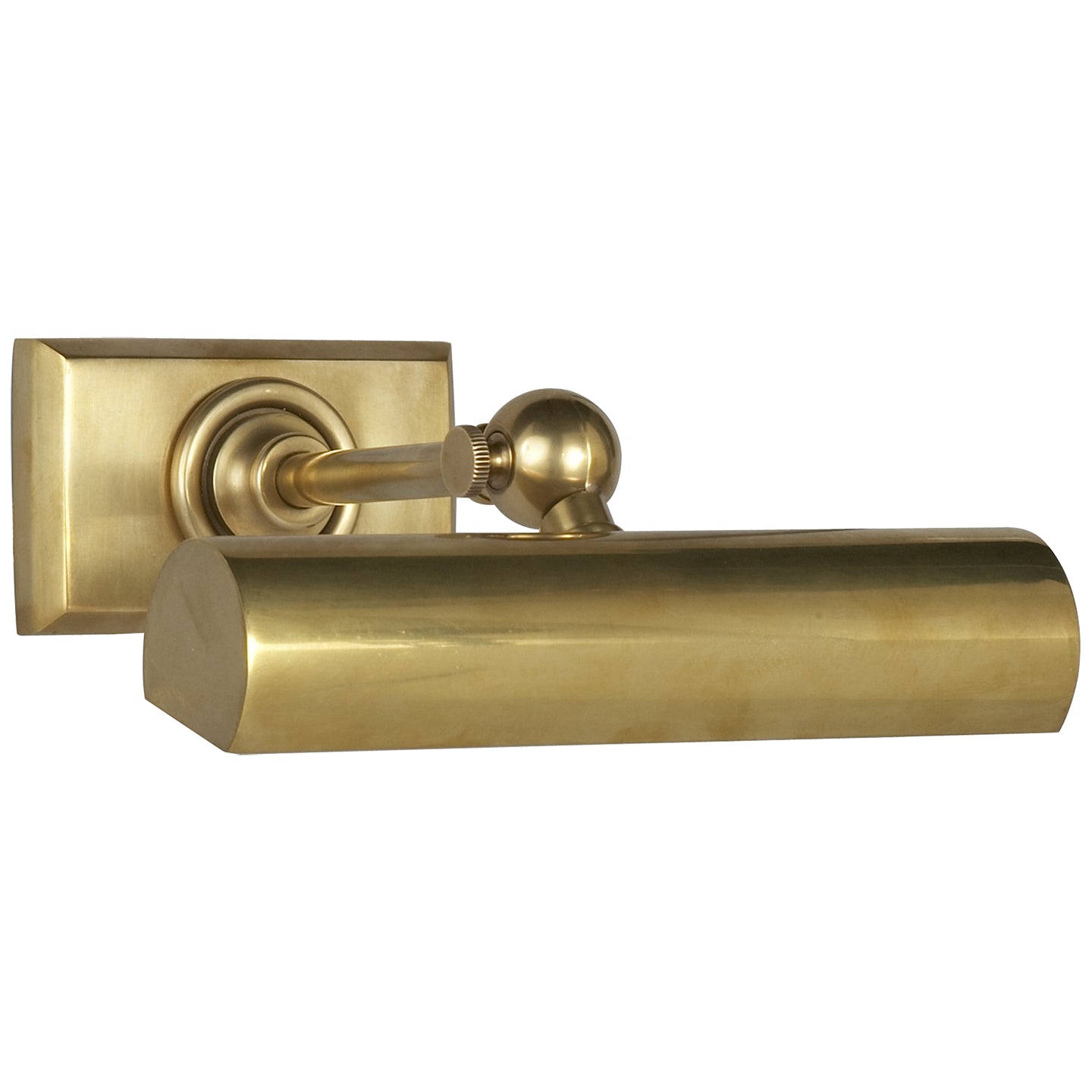 8" Cabinet Maker's Picture Light in Hand-Rubbed Antique Brass