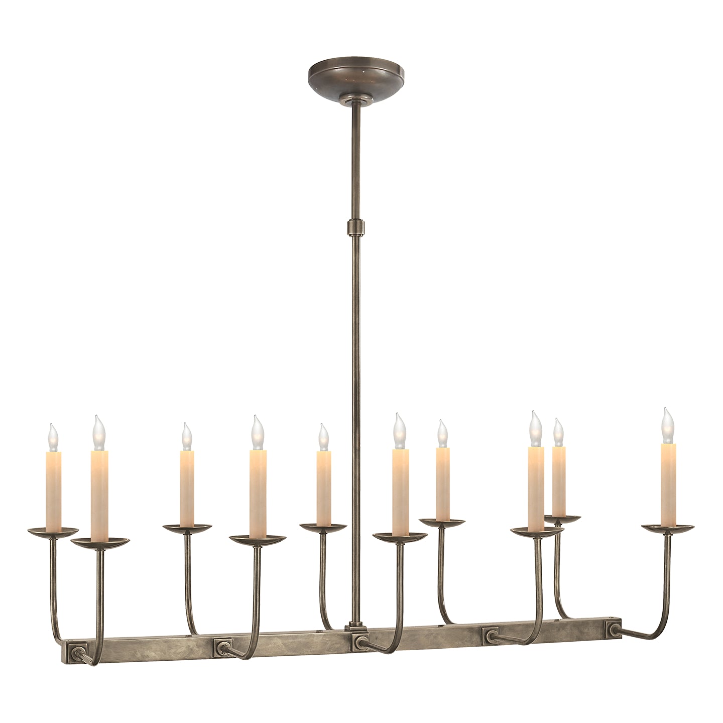 Linear Branched Ten Light Chandelier
