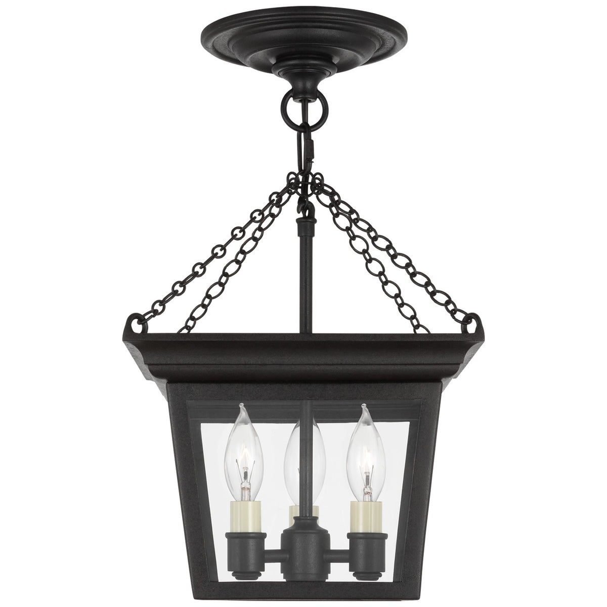 Semi Flush Cornice Three Light Semi-Flush Mount