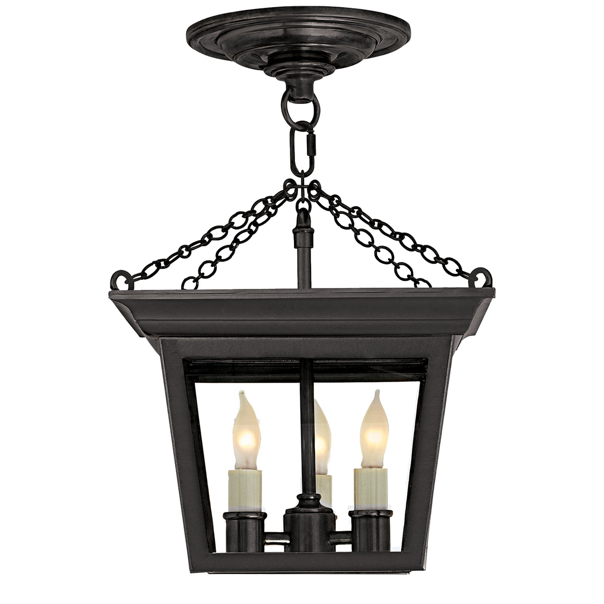 Semi Flush Cornice Three Light Semi-Flush Mount