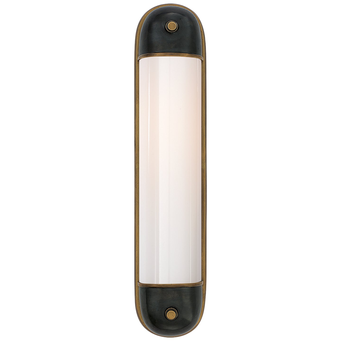 Selecta Long Sconce in Bronze and HAB with White Glass