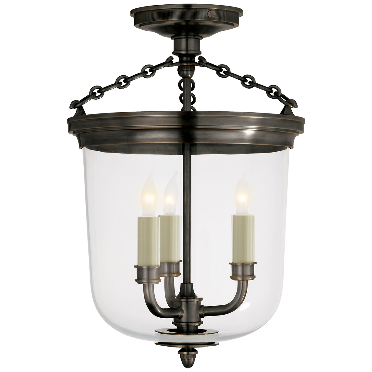 Merchant Three Light Semi-Flush Mount