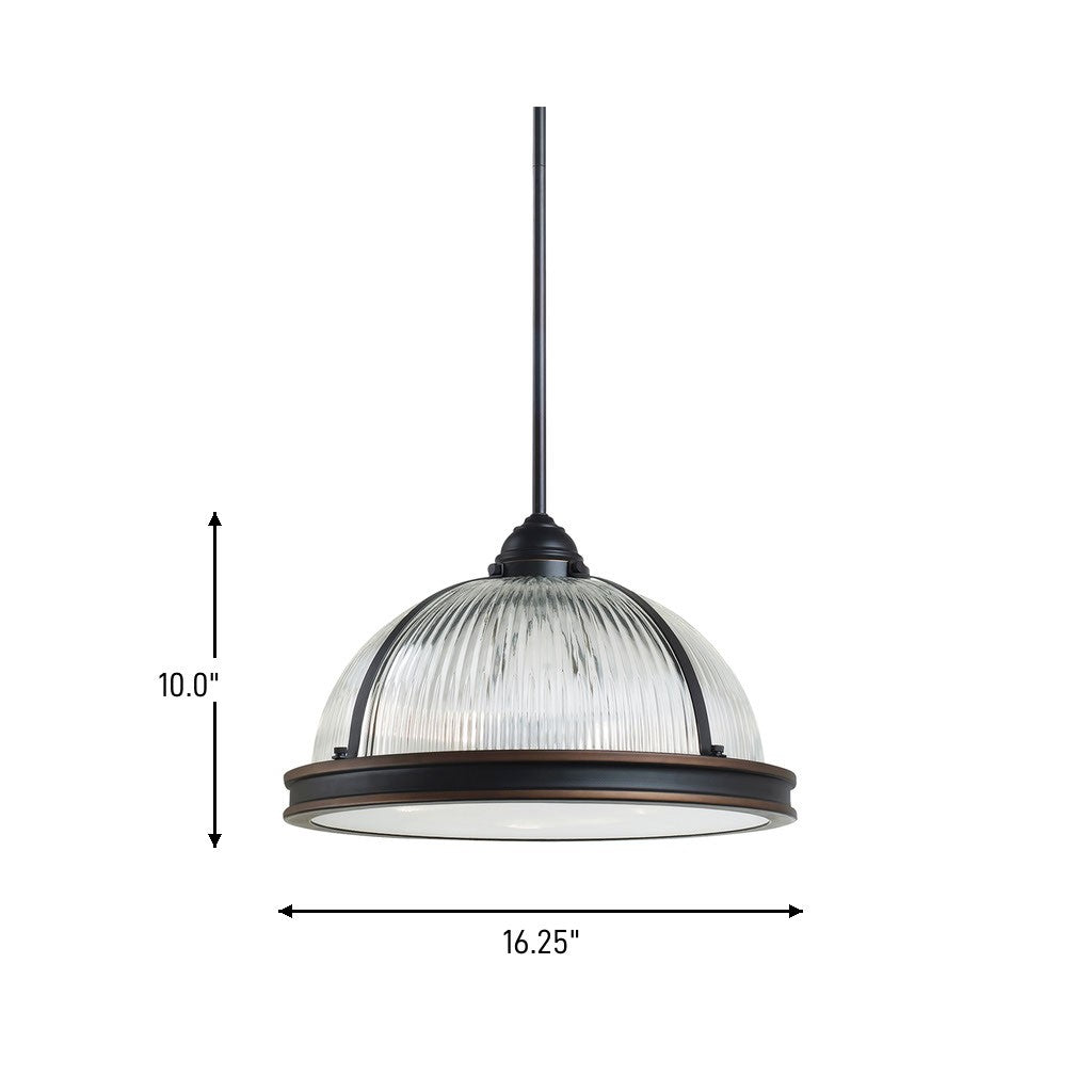 Pratt Street Prismatic Three Light Pendant