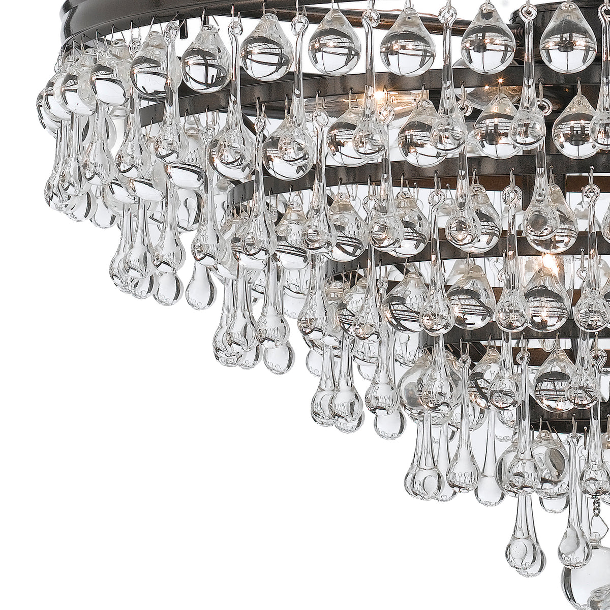 Calypso Eight Light Chandelier in Vibrant Bronze